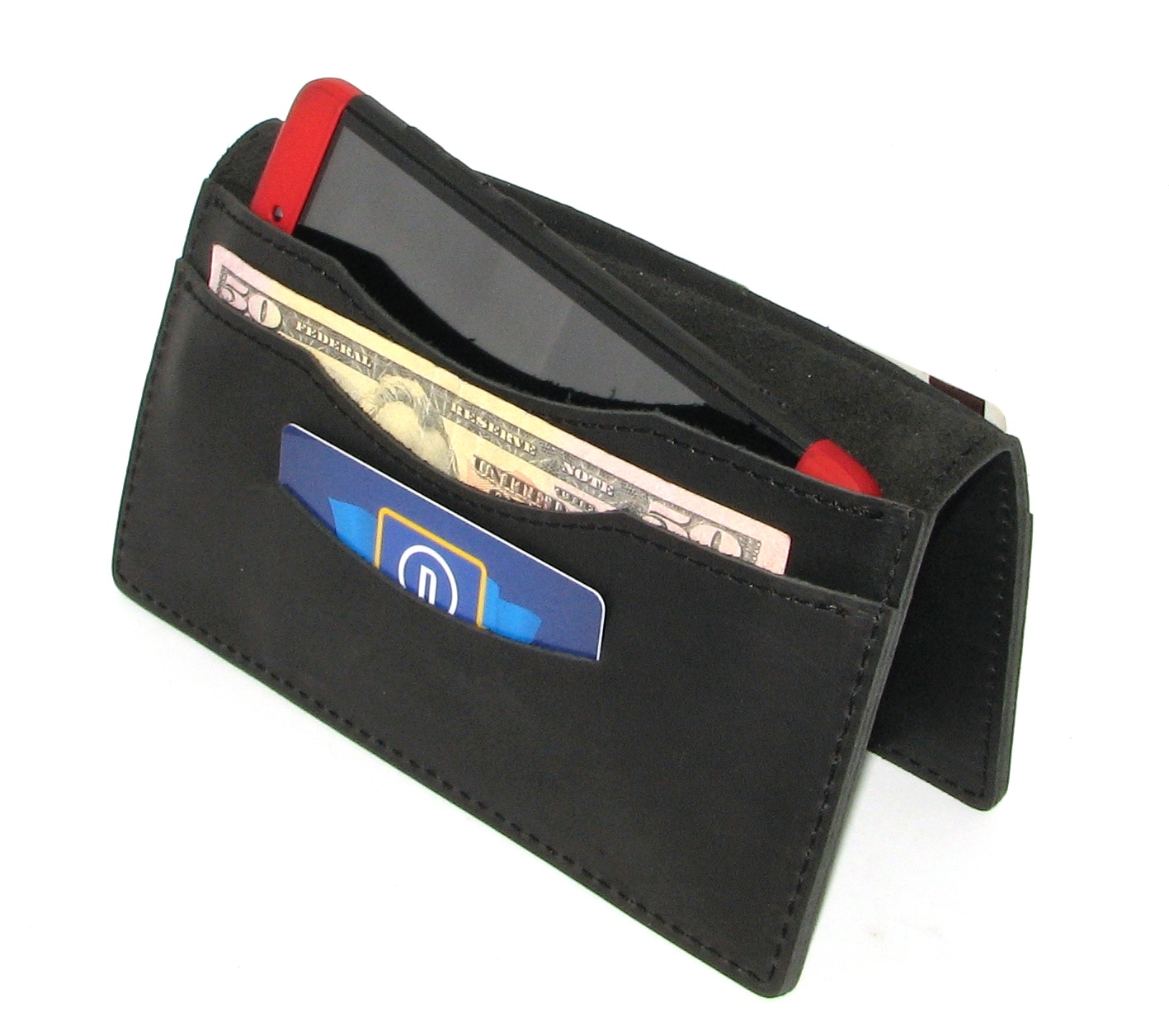 Шкіряний гаманець DNK Leather DNK Big Purse чорний Шкіряний гаманець DNK Leather DNK Big Purse чорний